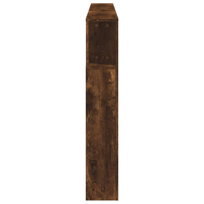 LED Headboard Smoked Oak 200x18,5x103,5 cm Engineered Wood
