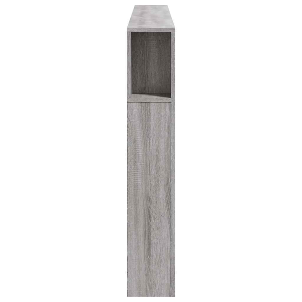 LED Headboard Grey Sonoma 200x18,5x103,5 cm Engineered Wood