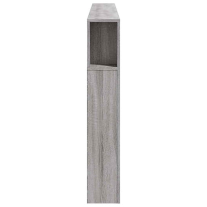 LED Headboard Grey Sonoma 200x18,5x103,5 cm Engineered Wood
