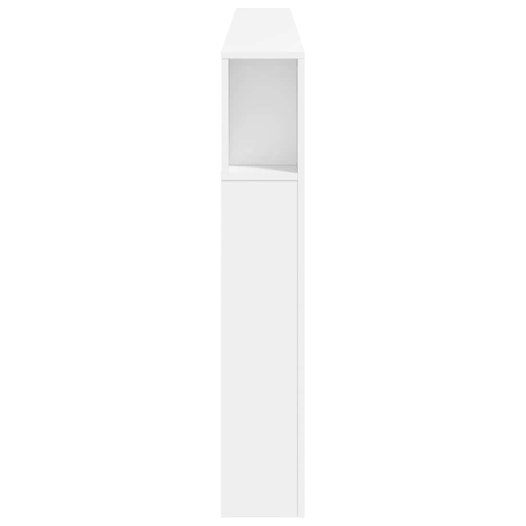 LED Headboard White 220x18,5x103,5 cm Engineered Wood