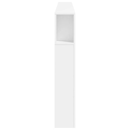 LED Headboard White 220x18,5x103,5 cm Engineered Wood