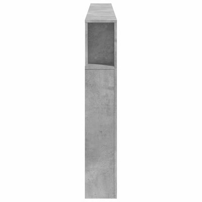 LED Headboard Concrete Grey 220x18,5x103,5 cm Engineered Wood