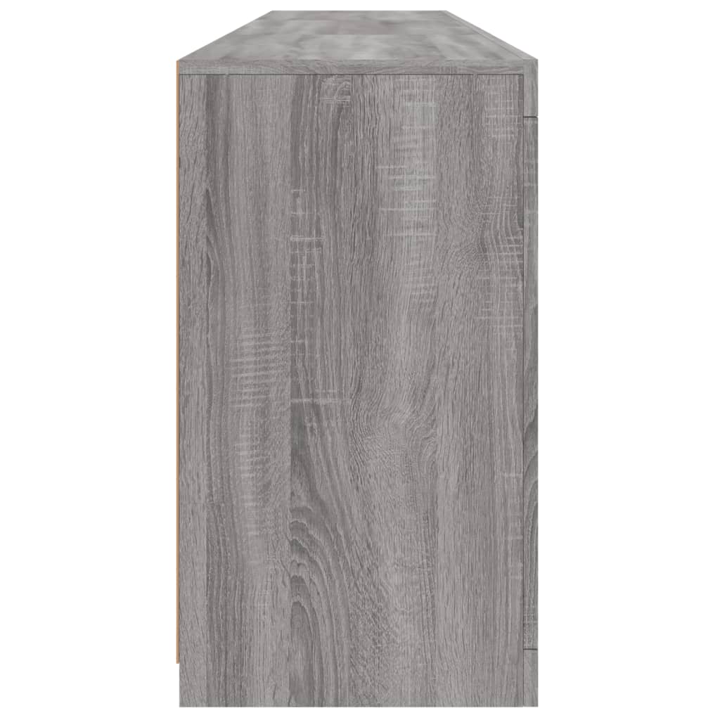 Sideboard with LED Lights Grey Sonoma 181,5x37x67 cm