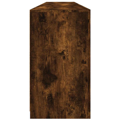Sideboard with LED Lights Smoked Oak 202x37x67 cm