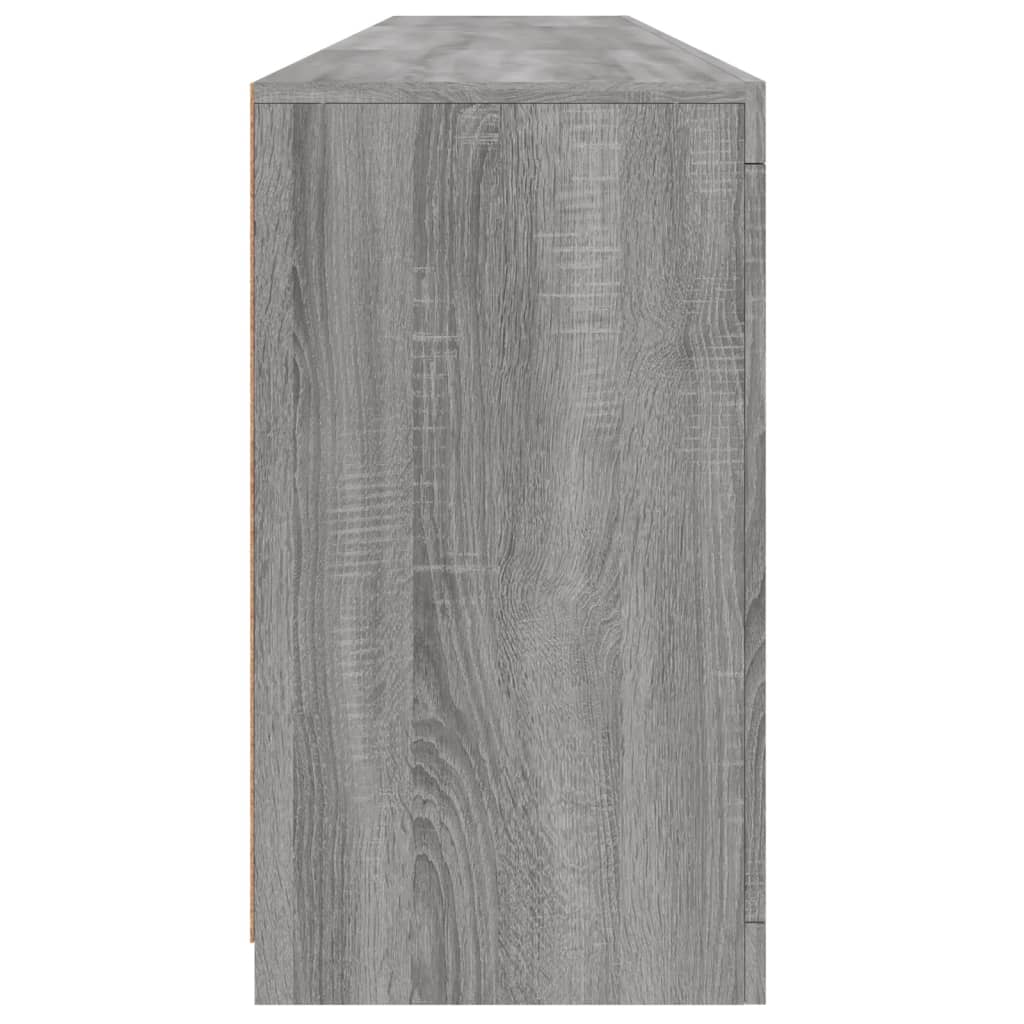 Sideboard with LED Lights Grey Sonoma 202x37x67 cm