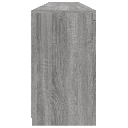 Sideboard with LED Lights Grey Sonoma 202x37x67 cm