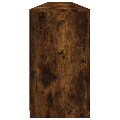 Sideboard with LED Lights Smoked Oak 283x37x67 cm