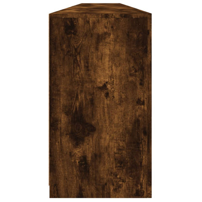 Sideboard with LED Lights Smoked Oak 283x37x67 cm