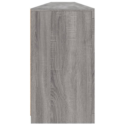 Sideboard with LED Lights Grey Sonoma 283x37x67 cm