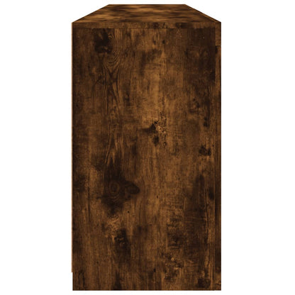 Sideboard with LED Lights Smoked Oak 181,5x37x67 cm