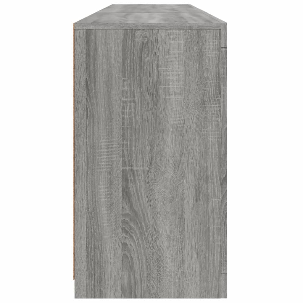Sideboard with LED Lights Grey Sonoma 181,5x37x67 cm