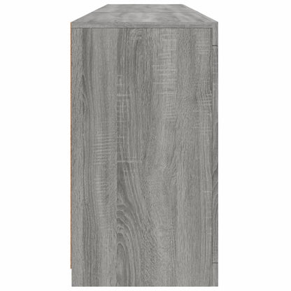Sideboard with LED Lights Grey Sonoma 181,5x37x67 cm