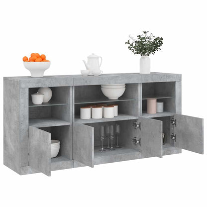 Sideboard | Concrete grey | Engineered wood, glass | Medium | Sideboard