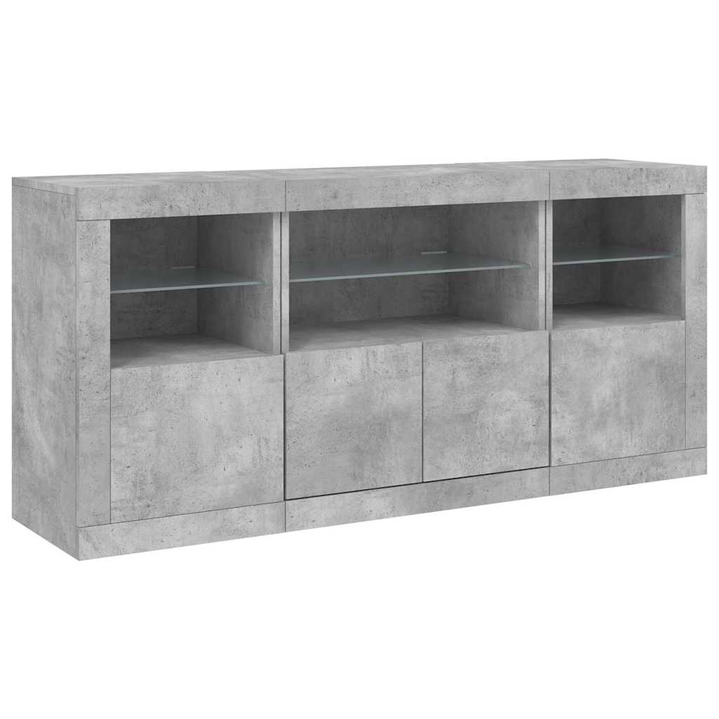 Sideboard | Concrete grey | Engineered wood, glass | Medium | Sideboard