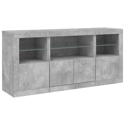 Sideboard | Concrete grey | Engineered wood, glass | Medium | Sideboard