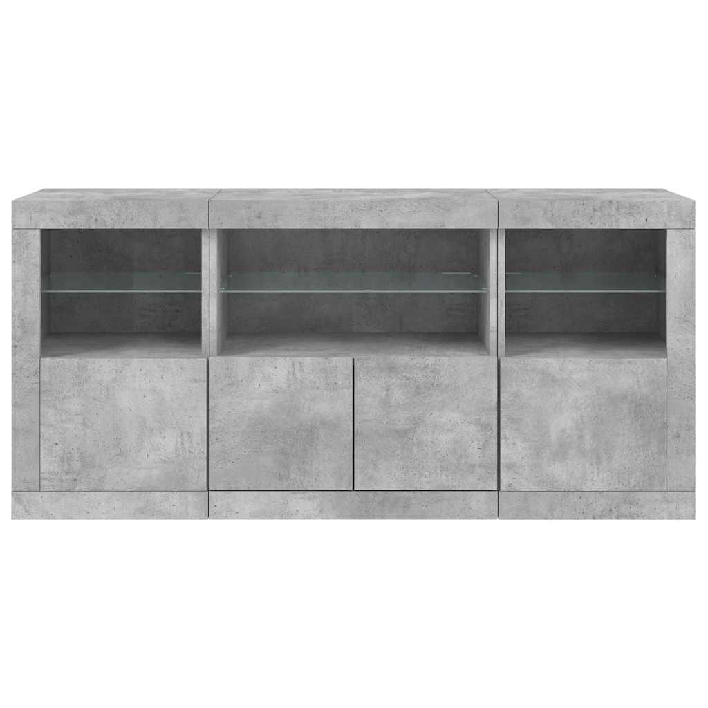 Sideboard | Concrete grey | Engineered wood, glass | Medium | Sideboard