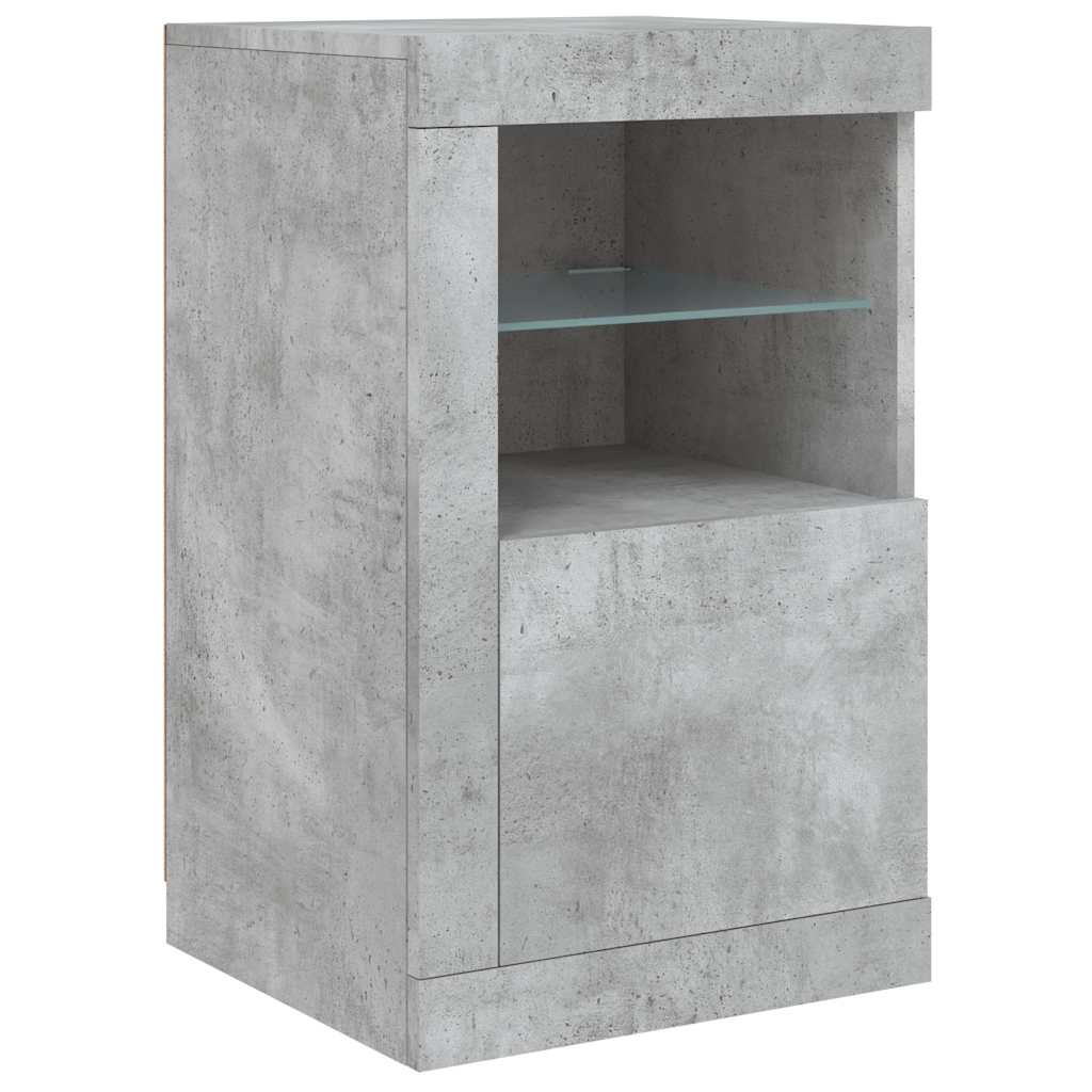 Sideboard | Concrete grey | Engineered wood, glass | Medium | Sideboard