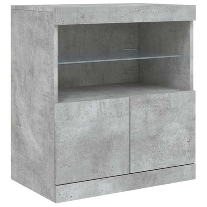 Sideboard | Concrete grey | Engineered wood, glass | Medium | Sideboard