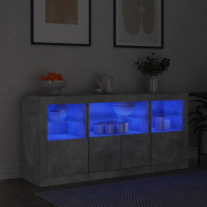 Sideboard | Concrete grey | Engineered wood, glass | Medium | Sideboard