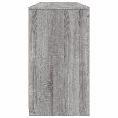 Sideboard with LED Lights Grey Sonoma 163x37x67 cm