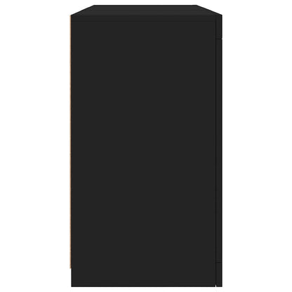 Sideboard with LED Lights Black 123x37x67 cm