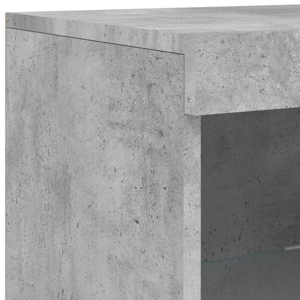 Sideboards with LED Lights 3 pcs Concrete Grey Engineered Wood