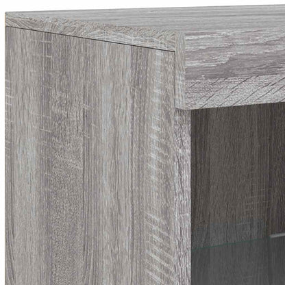 Sideboards with LED Lights 3 pcs Grey Sonoma Engineered Wood