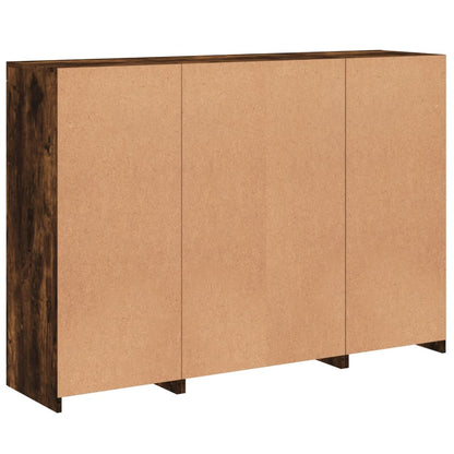 Sideboard | Set of 3 | Smoked Oak | Engineered Wood, Glass | Medium