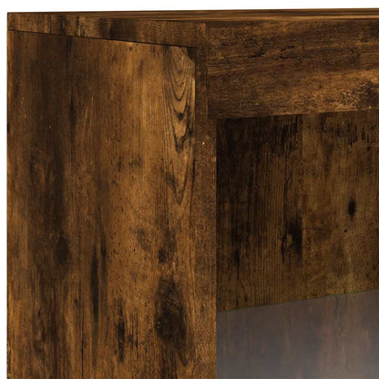 Sideboard | Set of 3 | Smoked Oak | Engineered Wood, Glass | Medium