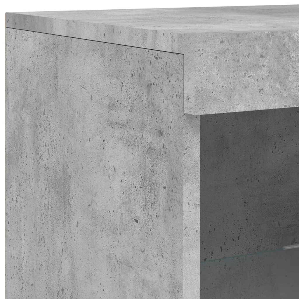 Sideboards with LED Lights 3 pcs Concrete Grey Engineered Wood