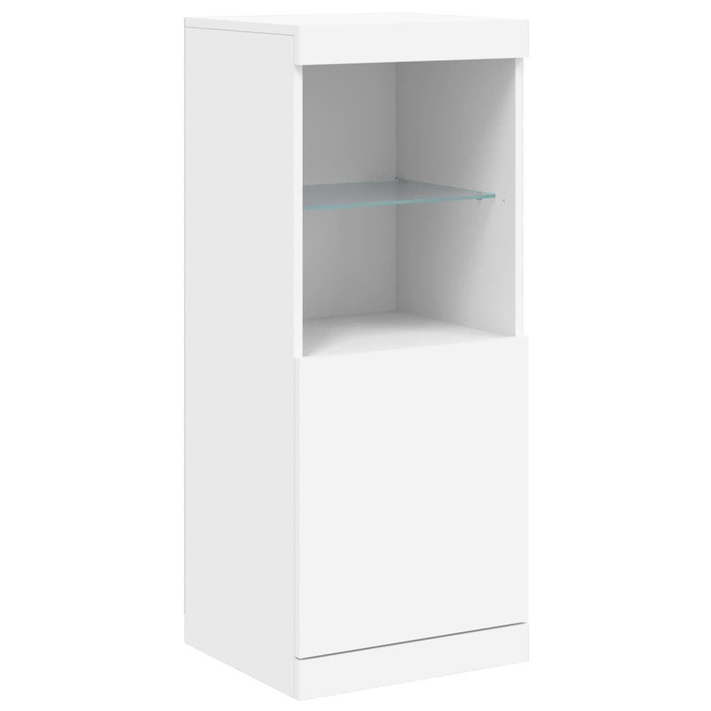 Sideboard with LED Lights White 162x37x100 cm