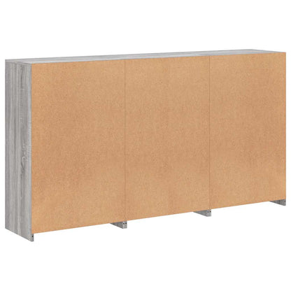 Sideboard with LED Lights Grey Sonoma 181.5x37x100 cm