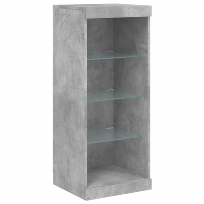 Sideboard with LED Lights Concrete Grey 162x37x100 cm