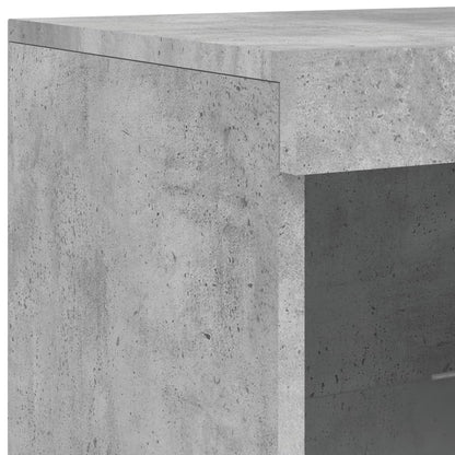 Sideboard with LED Lights Concrete Grey 181.5x37x100 cm