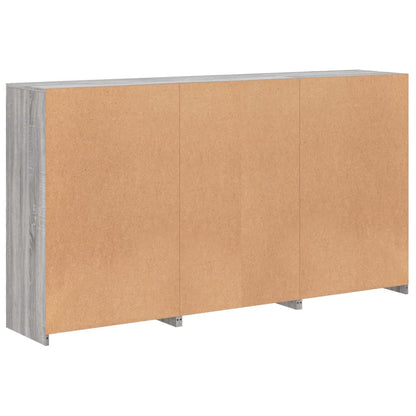 Sideboard with LED Lights Grey Sonoma 181.5x37x100 cm