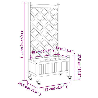Planter | Grey | Solid fir wood, iron | Medium | Planters | Planter