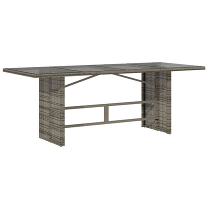 Garden Table | Grey | Poly Rattan | Large | Durable | Garden Table