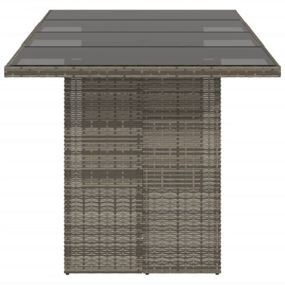 Garden Table | Grey | Poly Rattan | Large | Durable | Garden Table