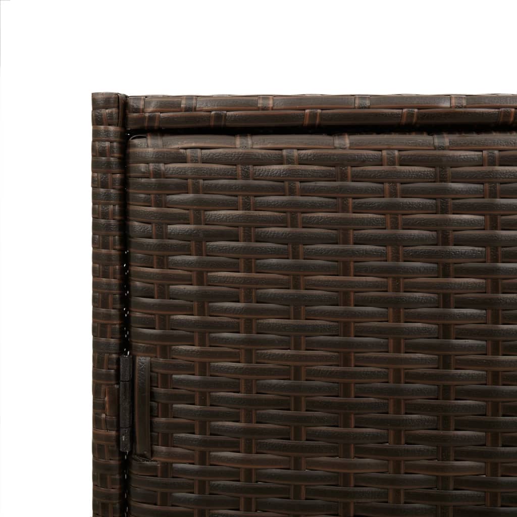 Garden Storage Cabinet Brown 83x45x76 cm Poly Rattan