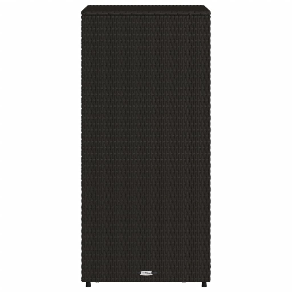 Garden Storage Cabinet Black 50x55x115 cm Poly Rattan