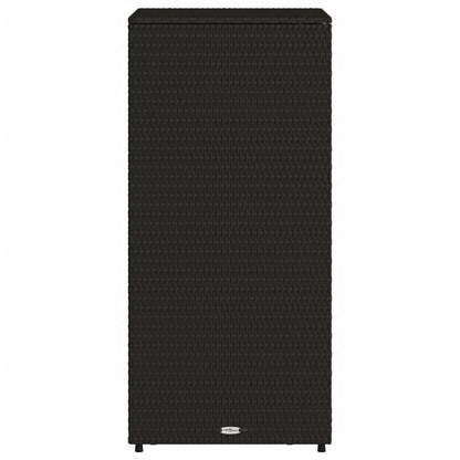 Garden Storage Cabinet Black 50x55x115 cm Poly Rattan