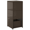 Garden Storage Cabinet Brown 50x55x115 cm Poly Rattan