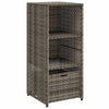 Garden Storage Cabinet Grey 50x55x115 cm Poly Rattan