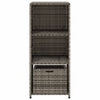 Garden Storage Cabinet Grey 50x55x115 cm Poly Rattan