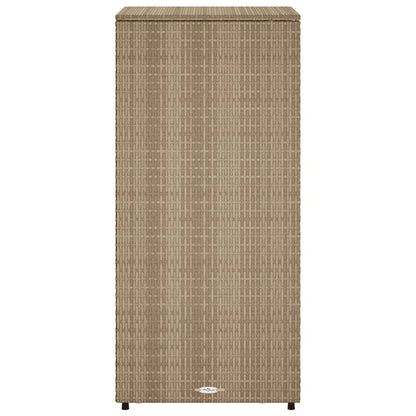 Garden Storage Cabinet Beige 50x55x115 cm Poly Rattan
