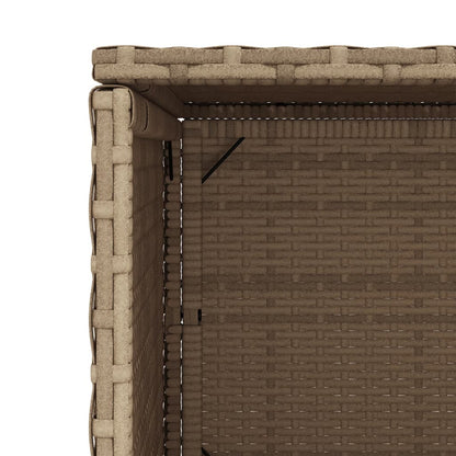 Garden Storage Cabinet Beige 50x55x115 cm Poly Rattan