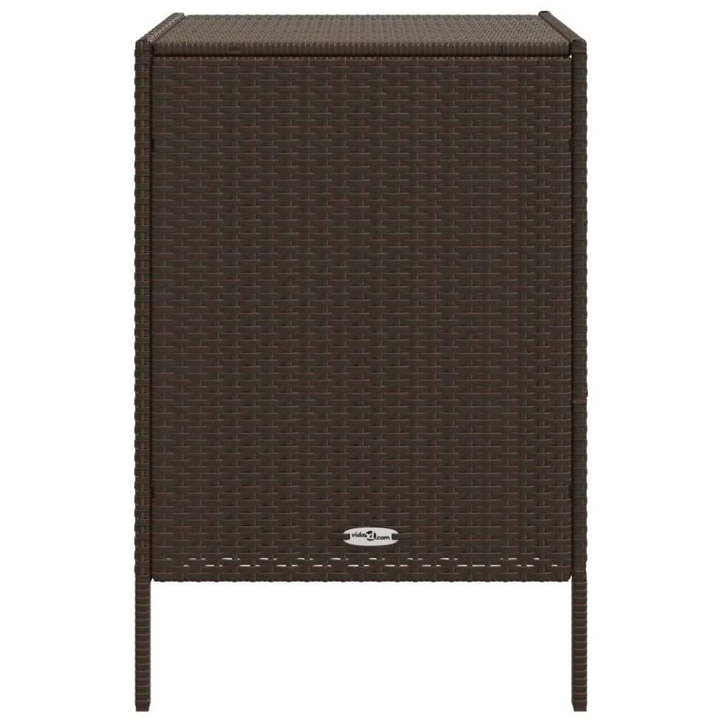 Garden Storage Cabinet Brown 55x59x80 cm Poly Rattan