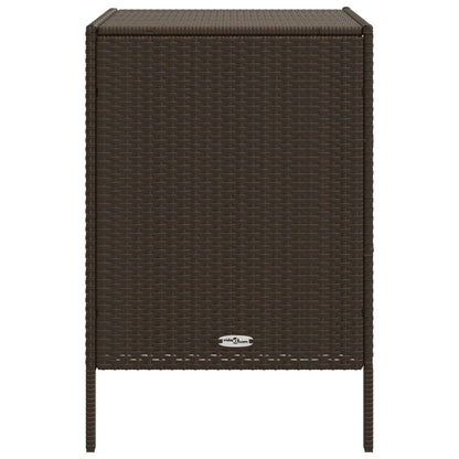 Garden Storage Cabinet Brown 55x59x80 cm Poly Rattan