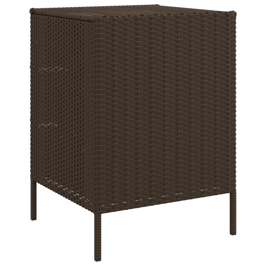 Garden Storage Cabinet Brown 55x59x80 cm Poly Rattan