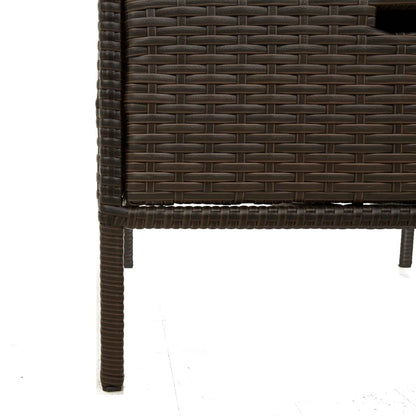 Garden Storage Cabinet Brown 55x59x80 cm Poly Rattan